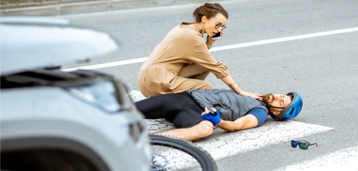 Pedestrian Jaywalking Hit By Car