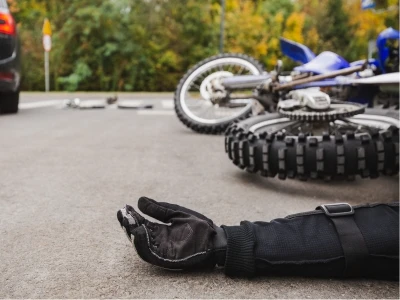High and Low Side Motorcycle Accident